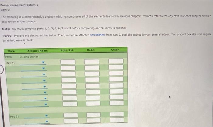 Solved comprehensive problem 1 part