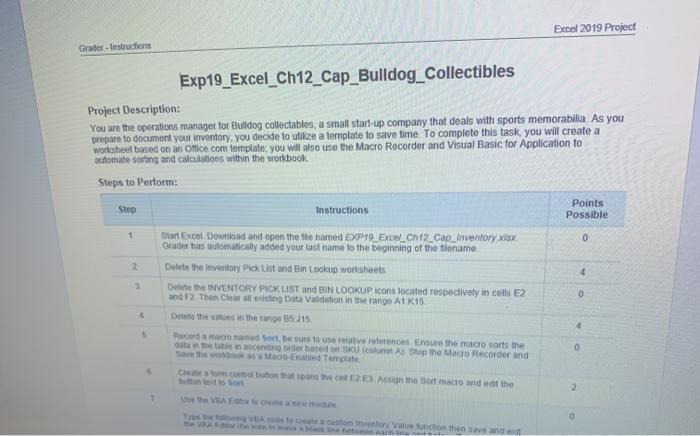 Go Excel Chapter 4 Homework Project 3 Warehouse Loan And Lookup Form Chapter Excel Assessment Templates Styles and MacrosProject DescriptionYou are the accounts receivables manager for DLJ Enterprises a national textile company headquartered in Detroit Michigan.