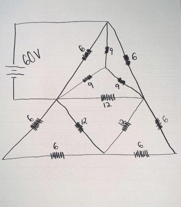 Solved Solve For The Center 12 Ohm Resistor What Is The C
