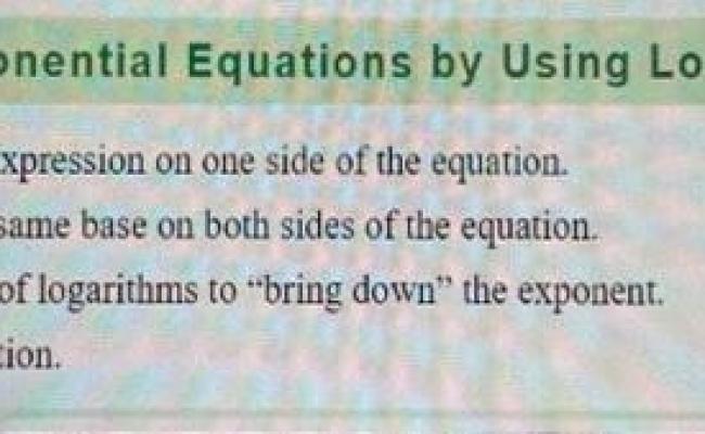 Solved Steps To Solve Exponential Equations By Using | Chegg.com