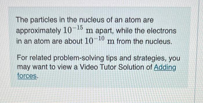 Solved the particles in the nucleus of an atom are