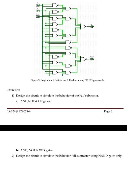 Design A Full Adder Circuit Using Nand Gates Only