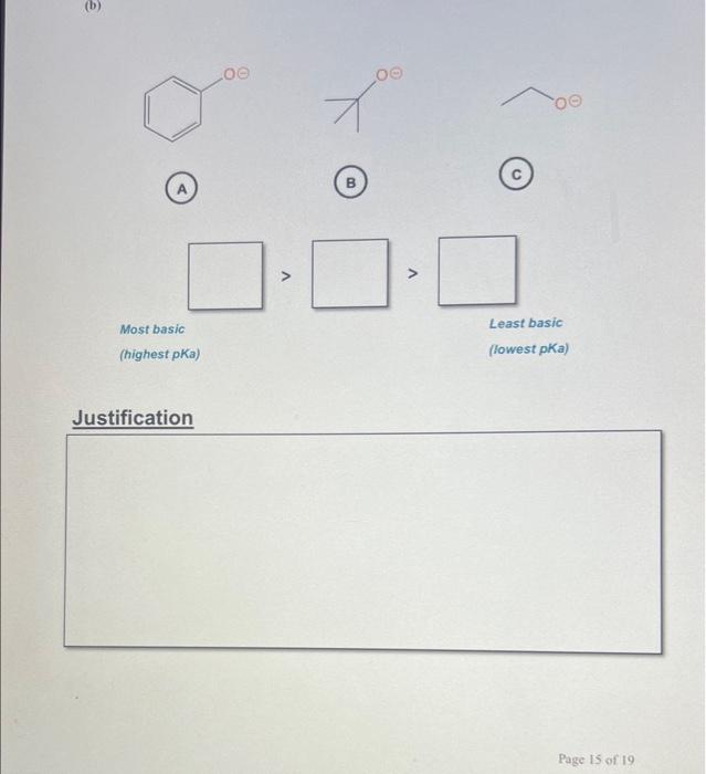 Solved a) b c. least basic most basic (lowest pka) (highest