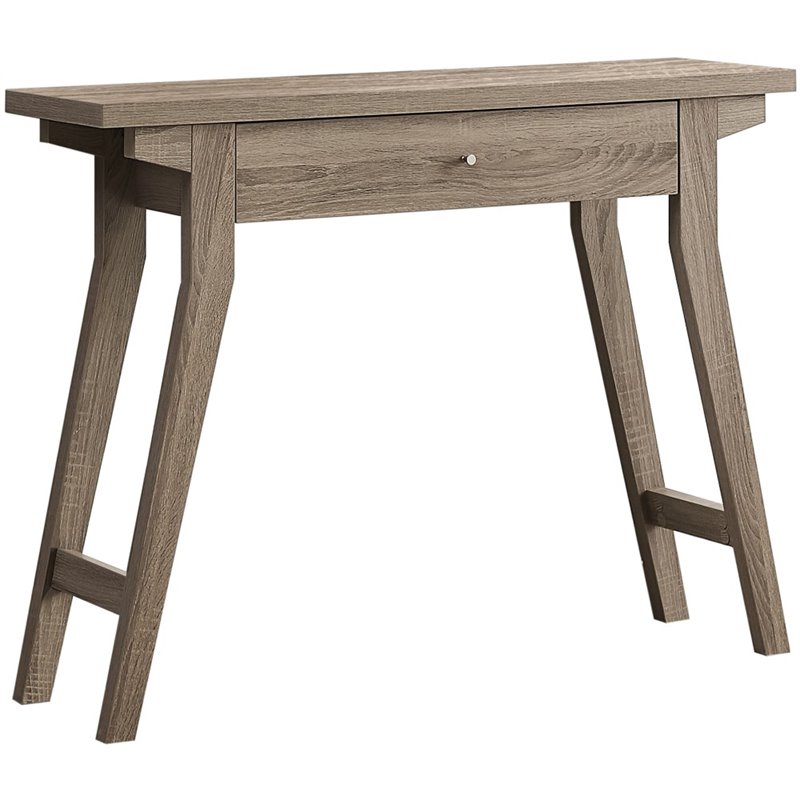 Monarch 1 Drawer 28 Modern Wooden Console Table In Dark Taupe I 2796