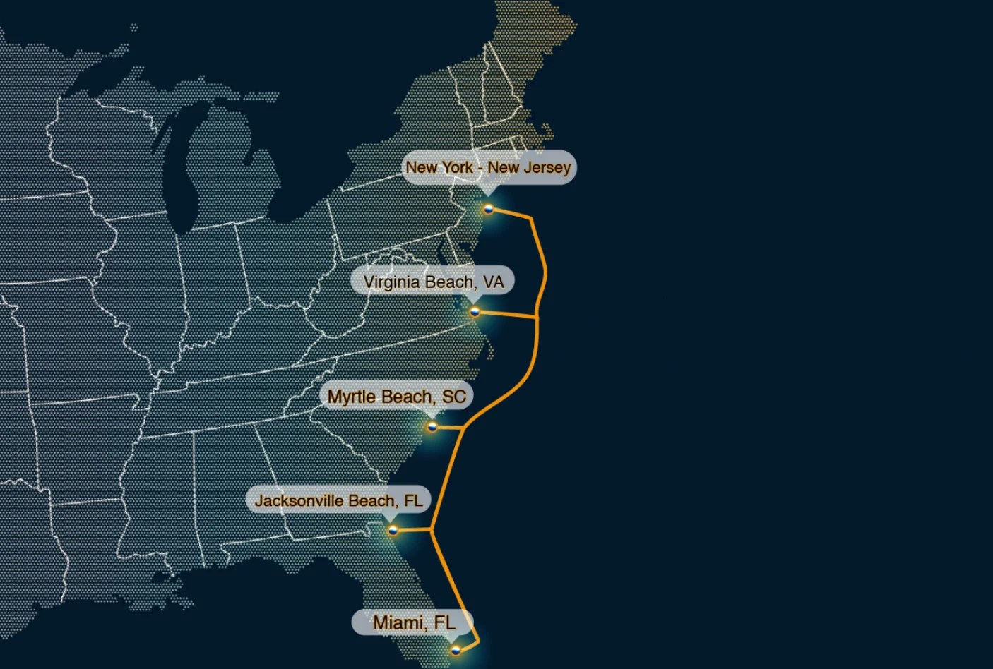 US Eastern Seaboard To Get Subsea Network Links Following MasTec Confluence Networks Eastern Seaboard Subsea 