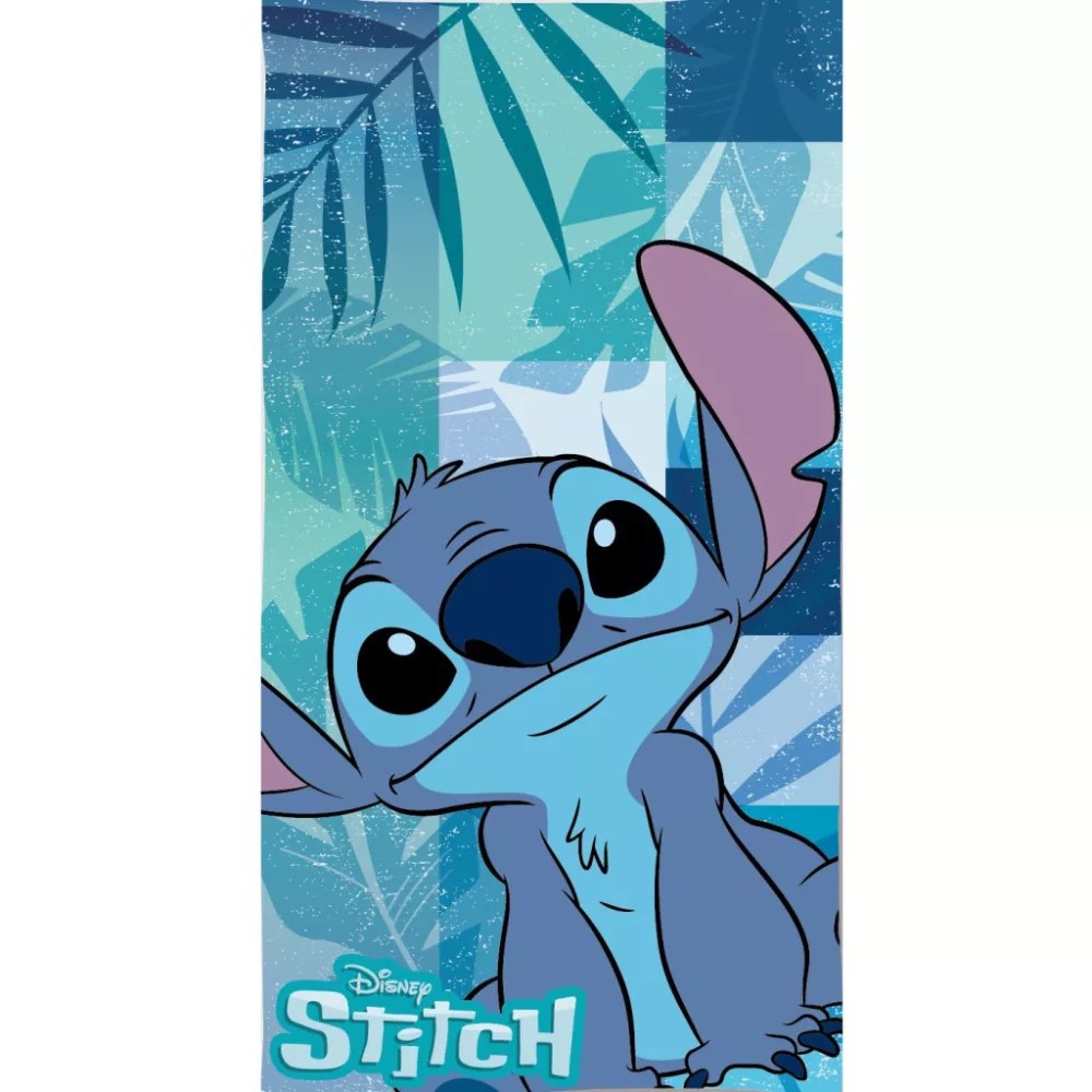 Lilo en Stitch strandlaken Leaf Blue sneldrogend 70 x 140 cm - polyester
