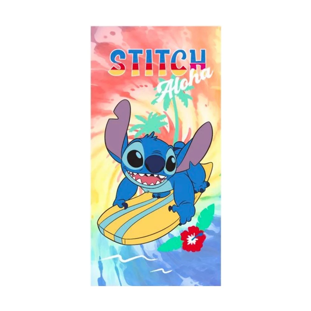 Lilo en Stitch strandlaken Ocean Riders sneldrogend 70 x 140 cm - polyester