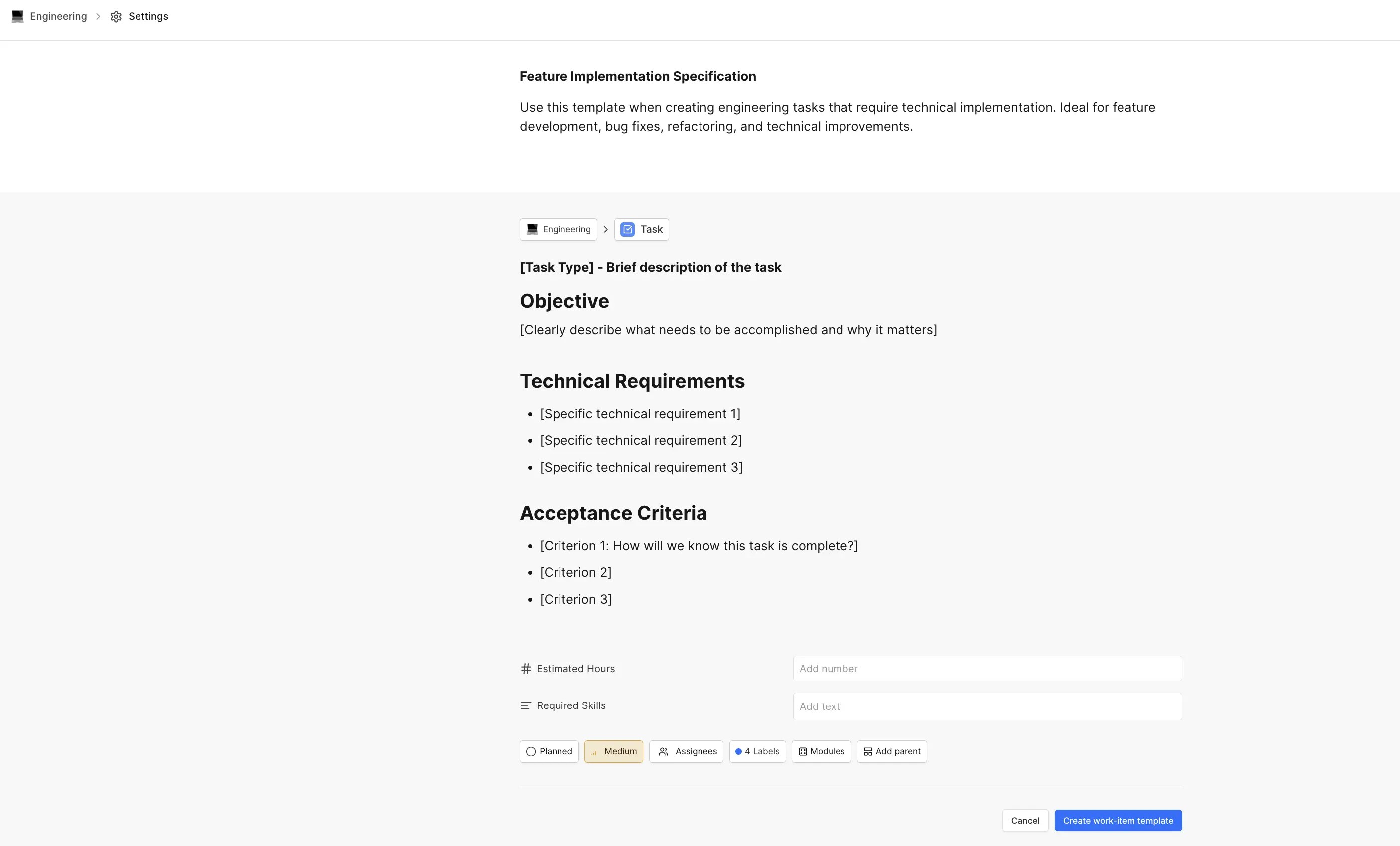 Work Item Templates Plane - Premium Minimal Illustration Gallery - HD