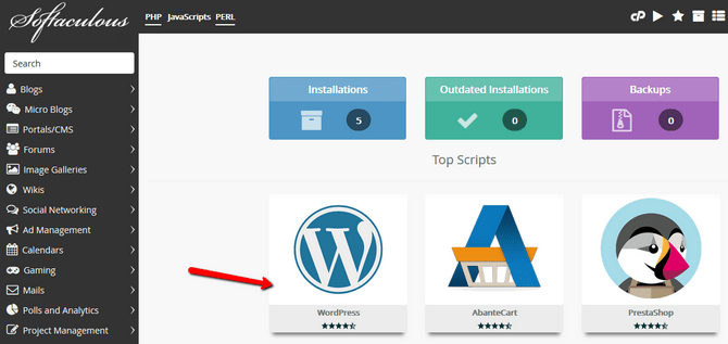Instalação com o softaculous auto installer Install Wordpress Via Softaculous How To Tutorial Fastcomet