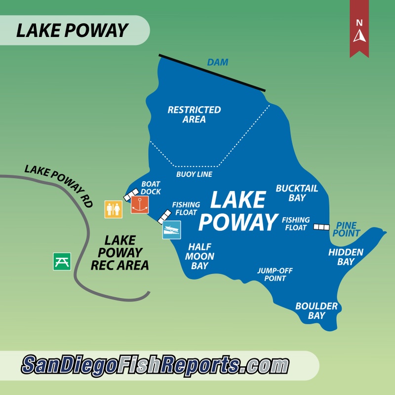Lake Poway Fish Reports Map 
