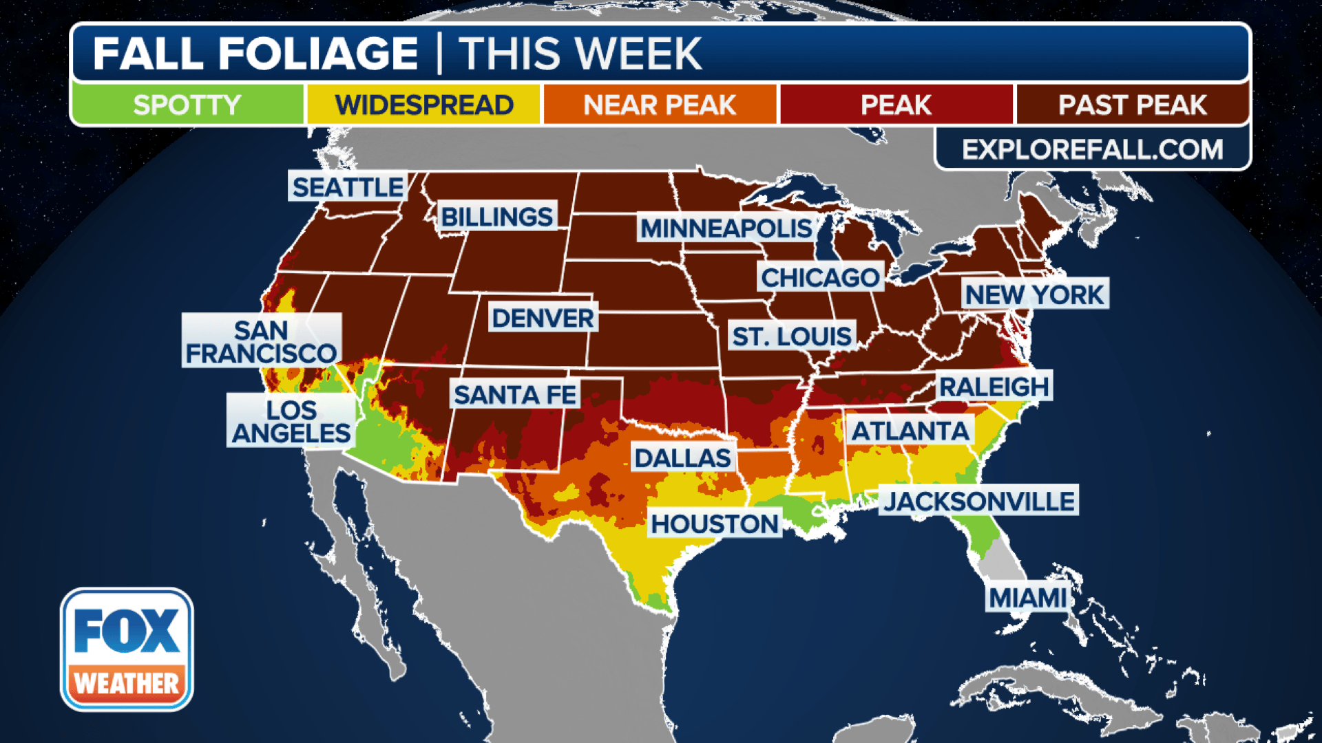 Us Fall Leaf Color Map A 2021 Fall Foliage Map When Where To See Foliage Latest CONUS 