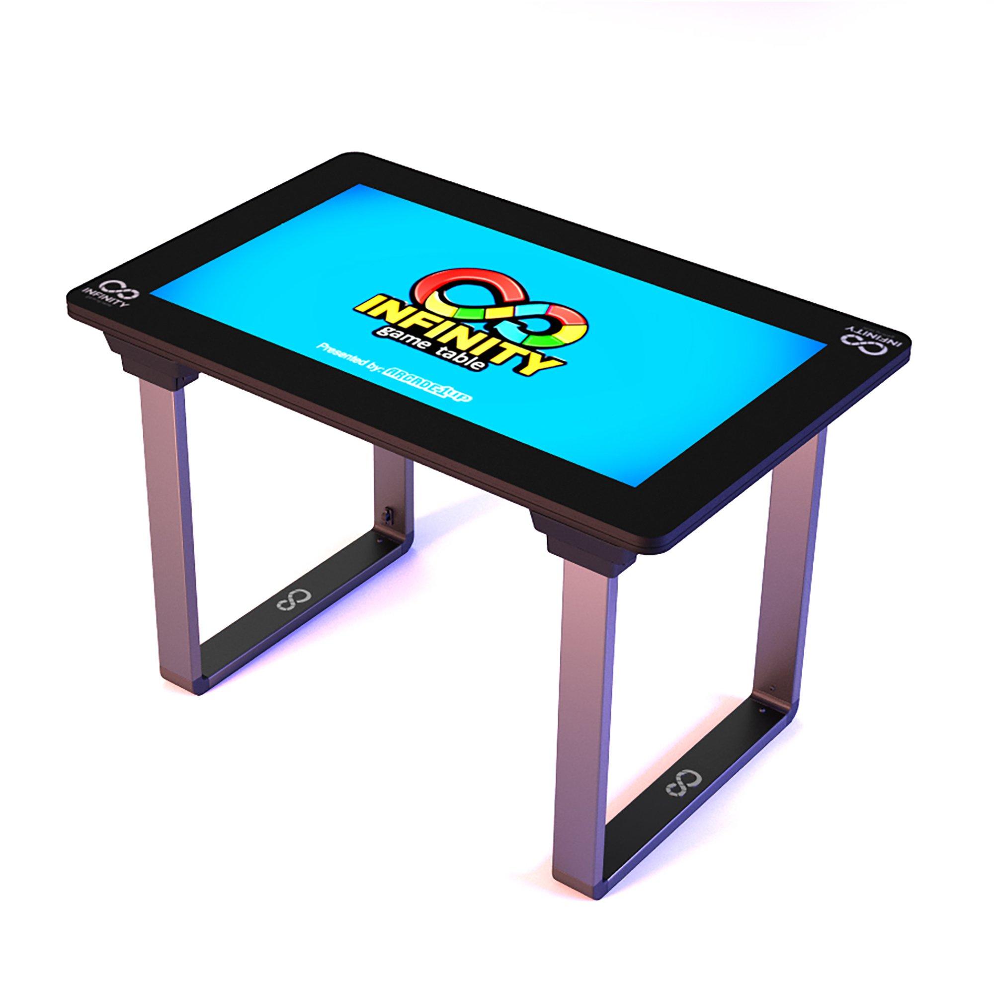 It is recessed so the lip will keep the checkers from falling off the edge. Arcade1up Infinity Game Table 32 In Gamestop