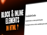 Html Block And Inline Elements Geeksforgeeks Videos