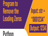 Python Program To Remove Leading Zeros Geeksforgeeks Videos