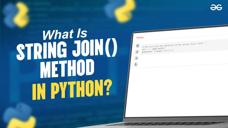 String Join Method In Python - Classic Dark Image - HD