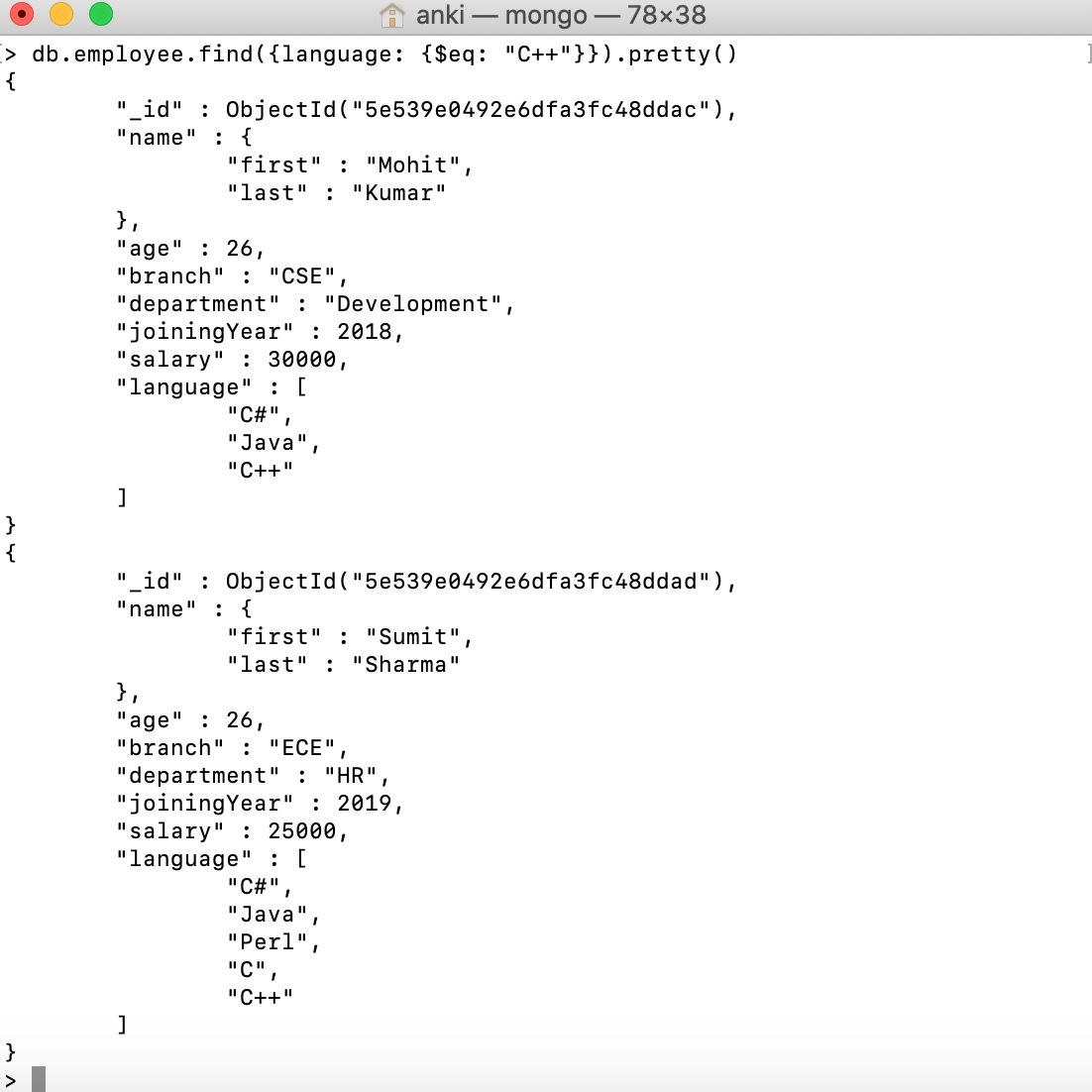 Mongodb