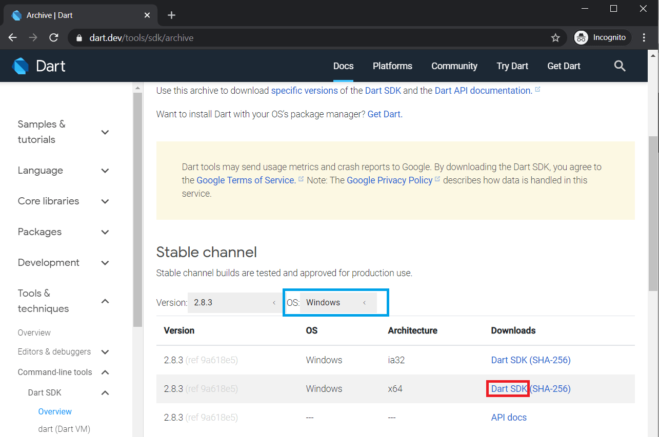 Dart Sdk Installation Geeksforgeeks