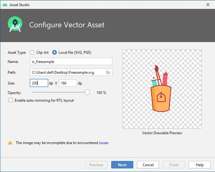 The tool will indicate to you when the uploading process is complete. How To Convert Svg Psd Images To Vector Drawable File In Android Studio Geeksforgeeks