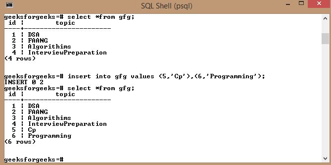 Postgresql Insert Multiple Values In Various Rows Geeksforgeeks - Download Professional Ocean Background | 4K