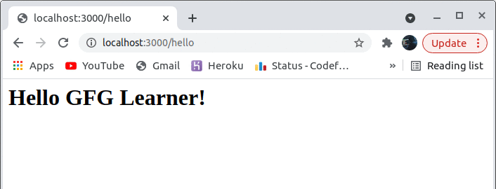 Steps to Create an Express.js Application - GeeksforGeeks (6) Steps to Create an Express.js Application - GeeksforGeeks (6)