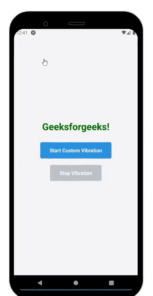 How To Add Start Stop Device Vibration In React Native Geeksforgeeks - Best Light Arts in High Resolution
