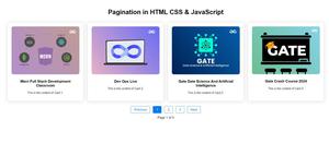 Create A Pagination Using Html Css And Javascript Geeksforgeeks - Download Professional Colorful Design | 8K