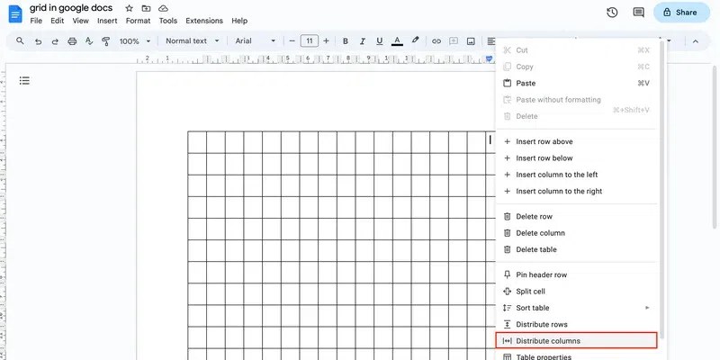 How To Make A Grid In Google Docs - GeeksforGeeks (8) How To Make A Grid In Google Docs - GeeksforGeeks (8)