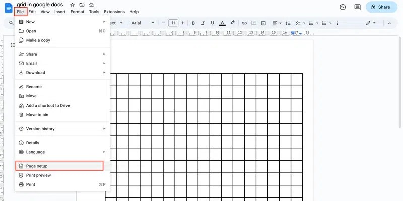 How To Make A Grid In Google Docs - GeeksforGeeks (12) How To Make A Grid In Google Docs - GeeksforGeeks (12)