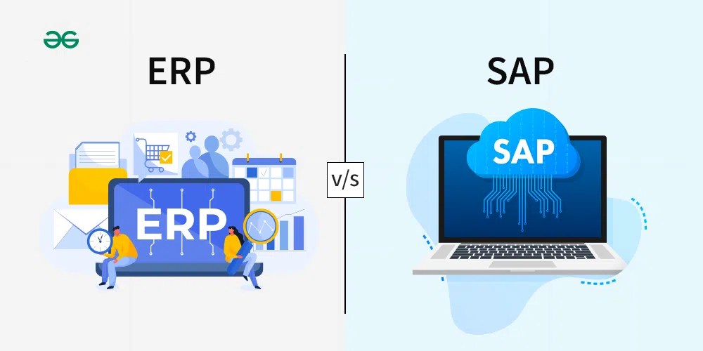 Differences between erp and sap