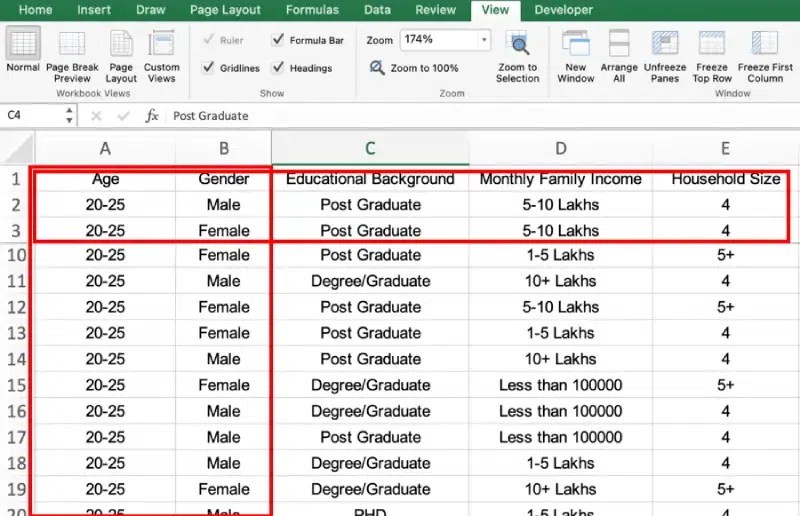 Freezing Panes in Excel to Lock Rows and Columns With Example (11) Freezing Panes in Excel to Lock Rows and Columns With Example (11)