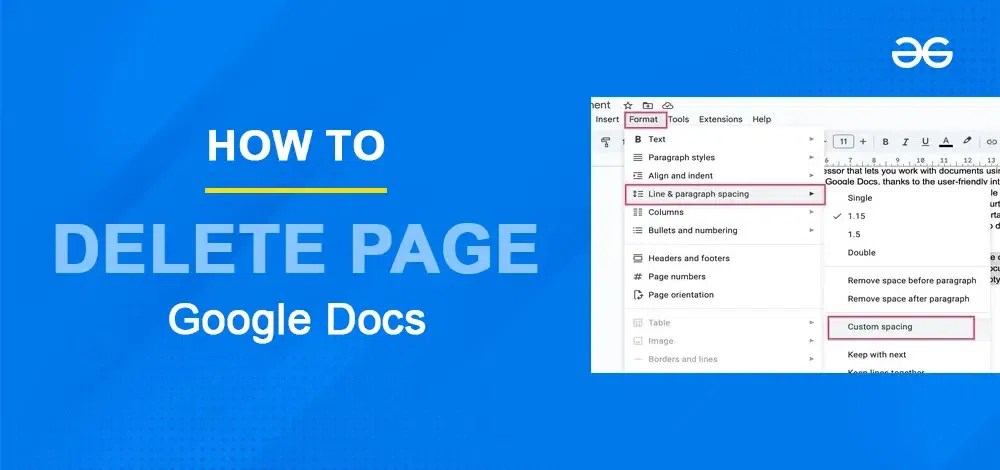 How to remove a header in google docs