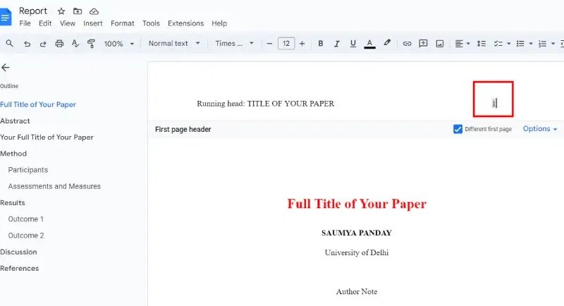 How to Use APA Format in Google Docs - GeeksforGeeks (9) How to Use APA Format in Google Docs - GeeksforGeeks (9)