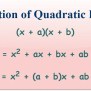 Factorization Of Quadratic Equations | GeeksforGeeks