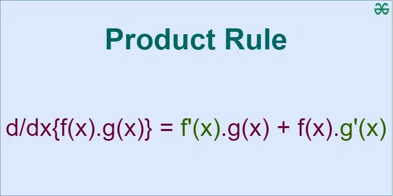 Product rule formula