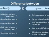 Difference Between Gettext And Getattribute In Selenium Webdriver