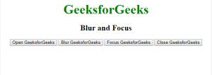 blur javascript window focus method tutorialspoint geeksforgeeks dev