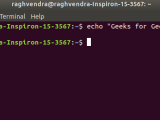 Echo Command In Linux With Examples Geeksforgeeks