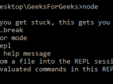 Nodejs Repl Read Eval Print Loop Geeksforgeeks