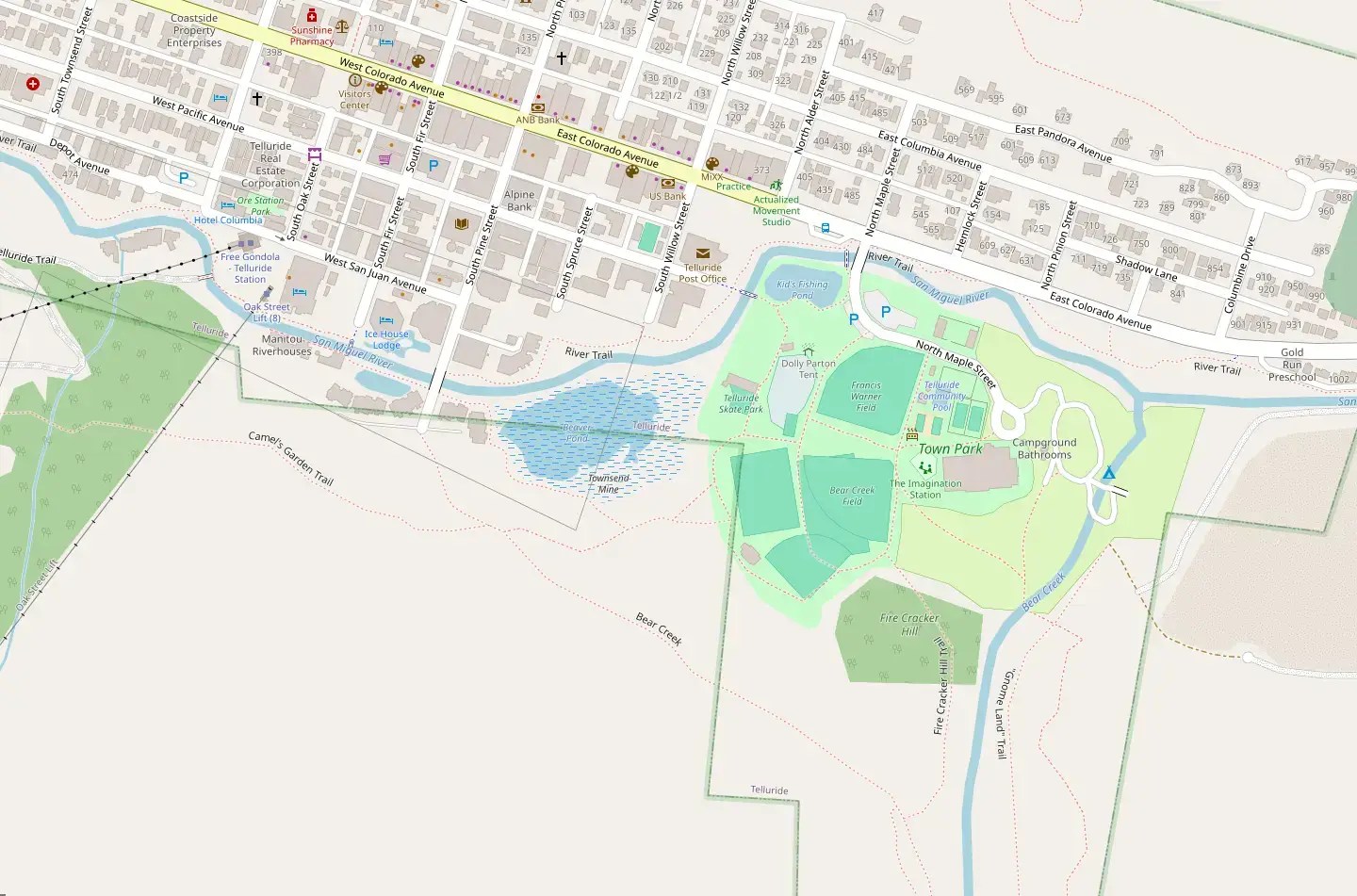 Telluride Town Park Campground In Telluride United States Of America Telluride Town Park Campground Map 787368.webp