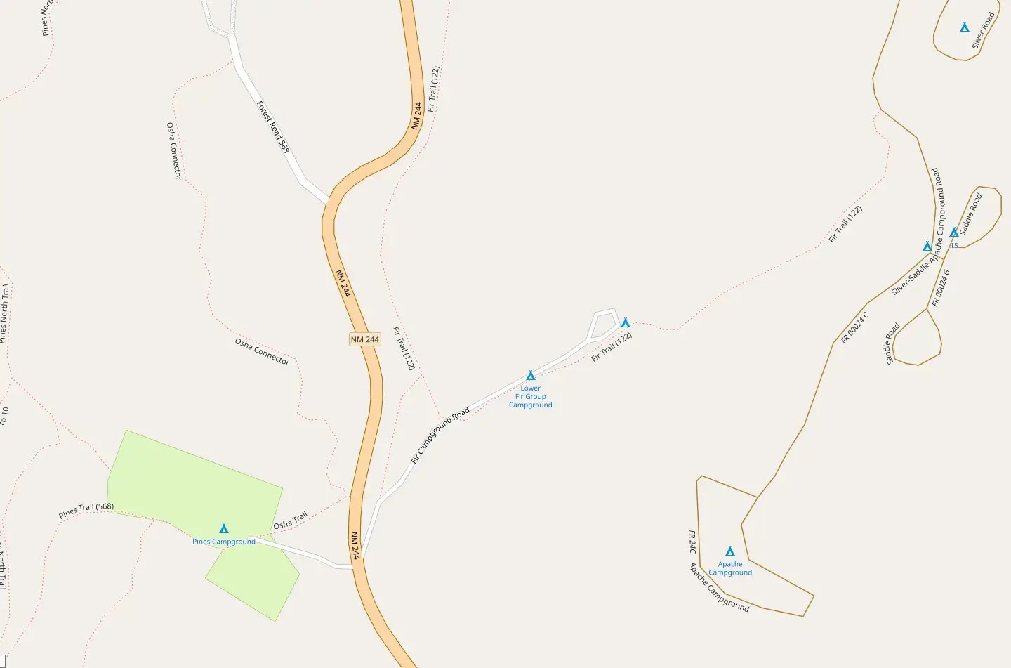 Upper Fir Group Campground In Cloudcroft United States Of America Upper Fir Group Campground Map 800031.webp