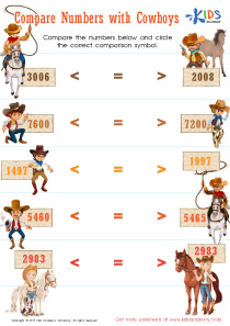 compare numbers worksheet for 3rd grade free printable pdf for kids