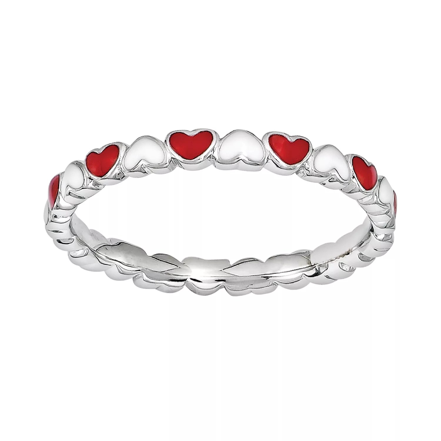 Copper Heart Stack Ring Stack Ring Sterling Silver Stack Band Ring - Download Modern Landscape Texture | High Resolution