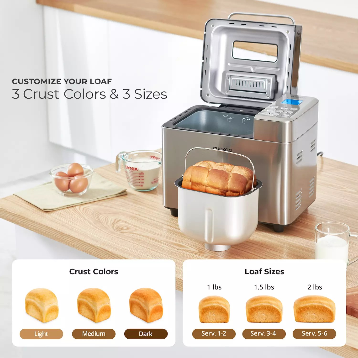 Cuckoo 2 Lb Multifunctional Bread Maker - High Resolution City Designs for Desktop