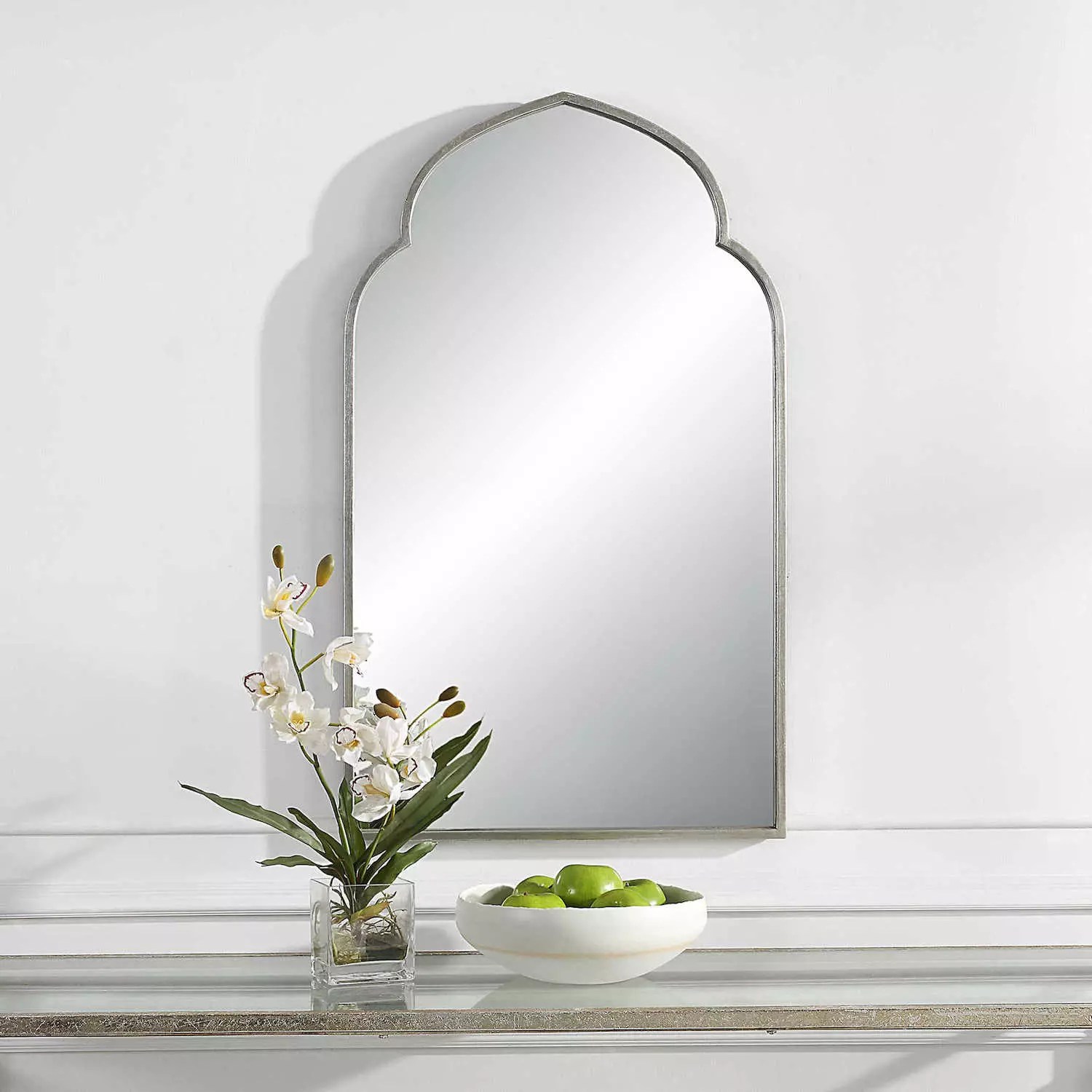 Arched Wall Mirror - Elegant 4K Space Backgrounds | Free Download