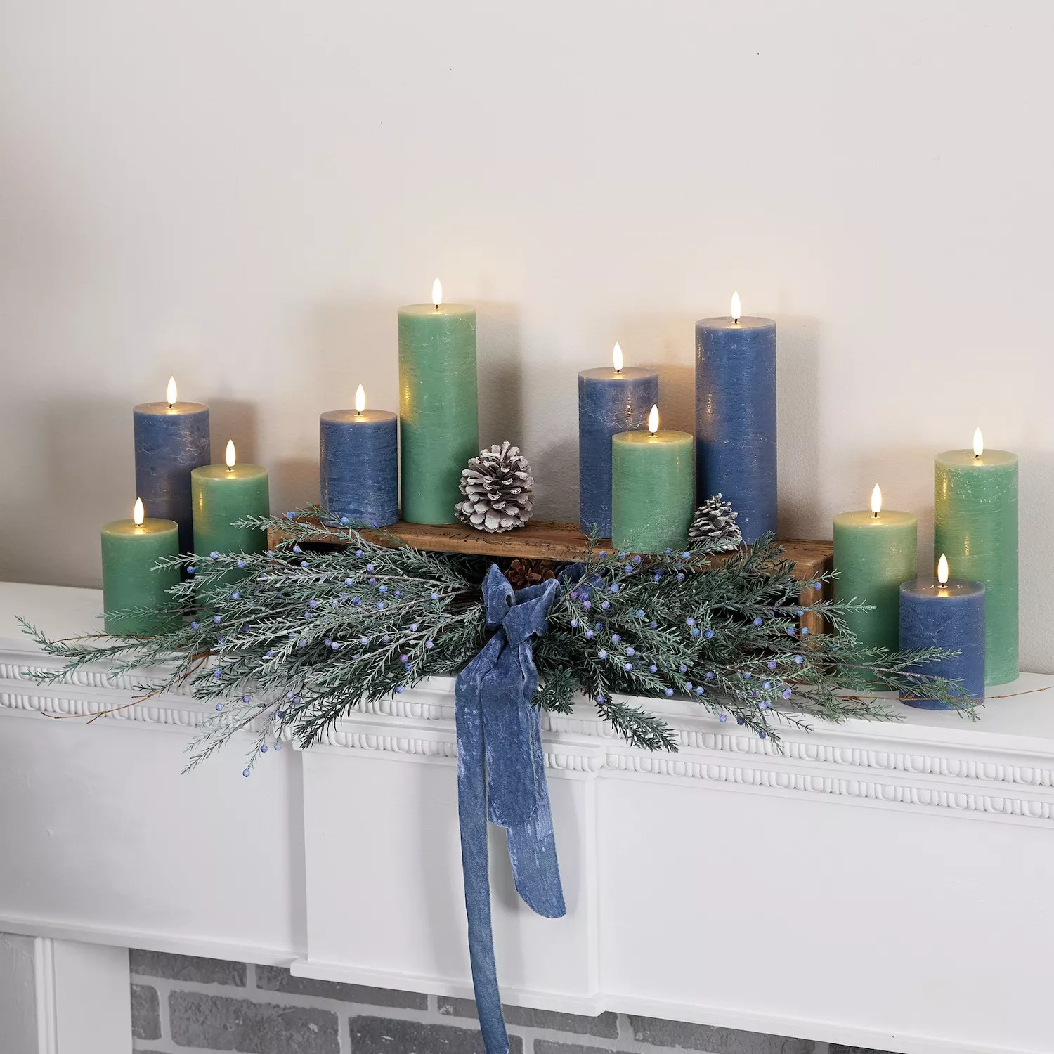 Artificial Pine Bundle 31cm Desflora - Desktop Vintage Arts for Desktop