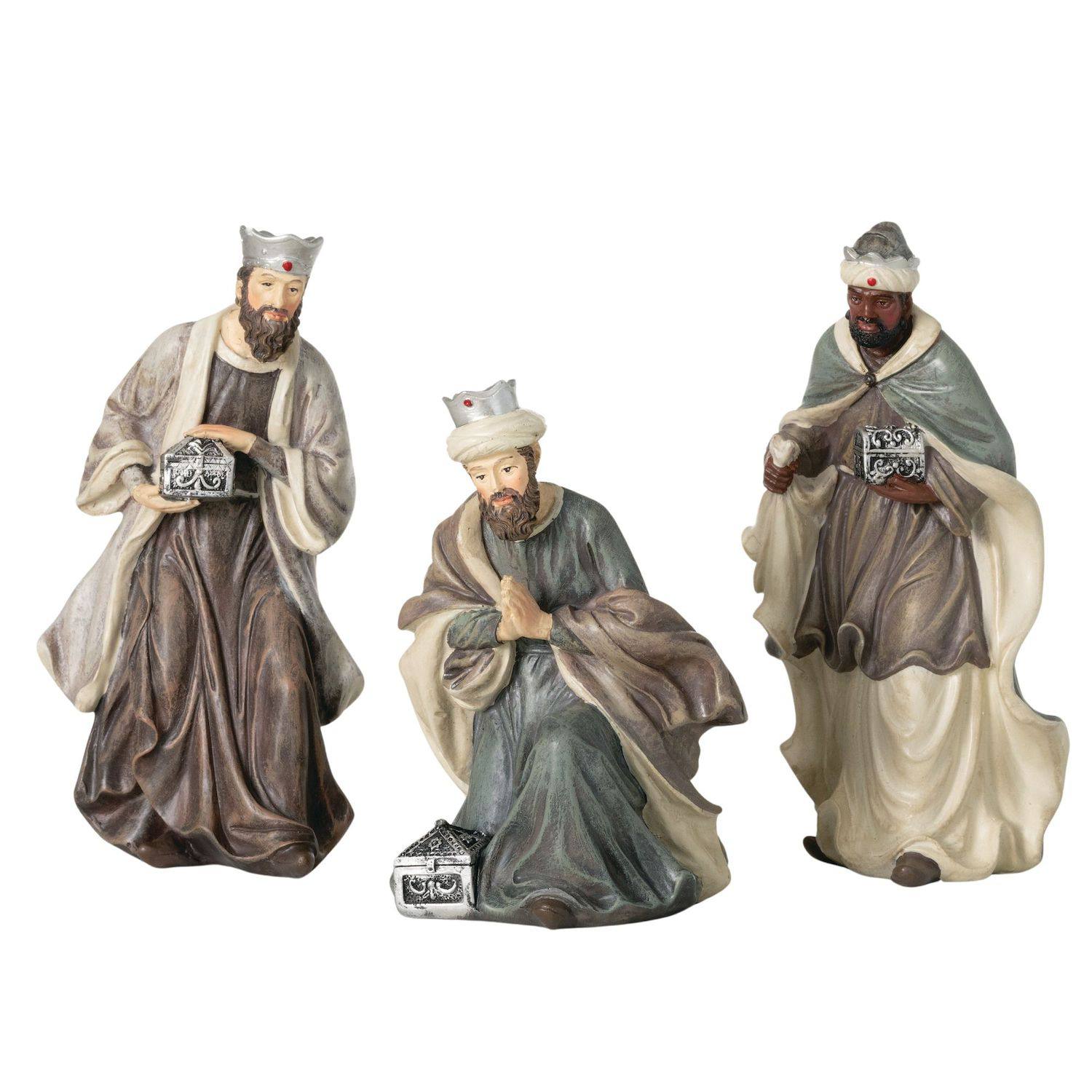 3 Wise Men Nativity Set Pottery Haven - Premium Ocean Image - Retina