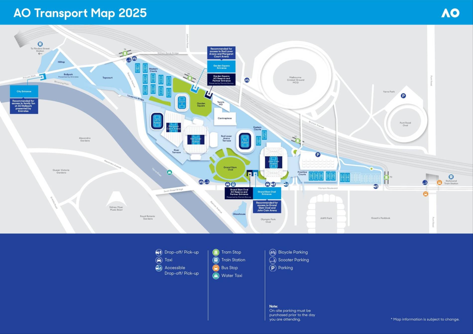 Yarra Park Car Park Australian Open 18 Jan 1 Feb 2026 Melbourne Melbourne Park 60358 
