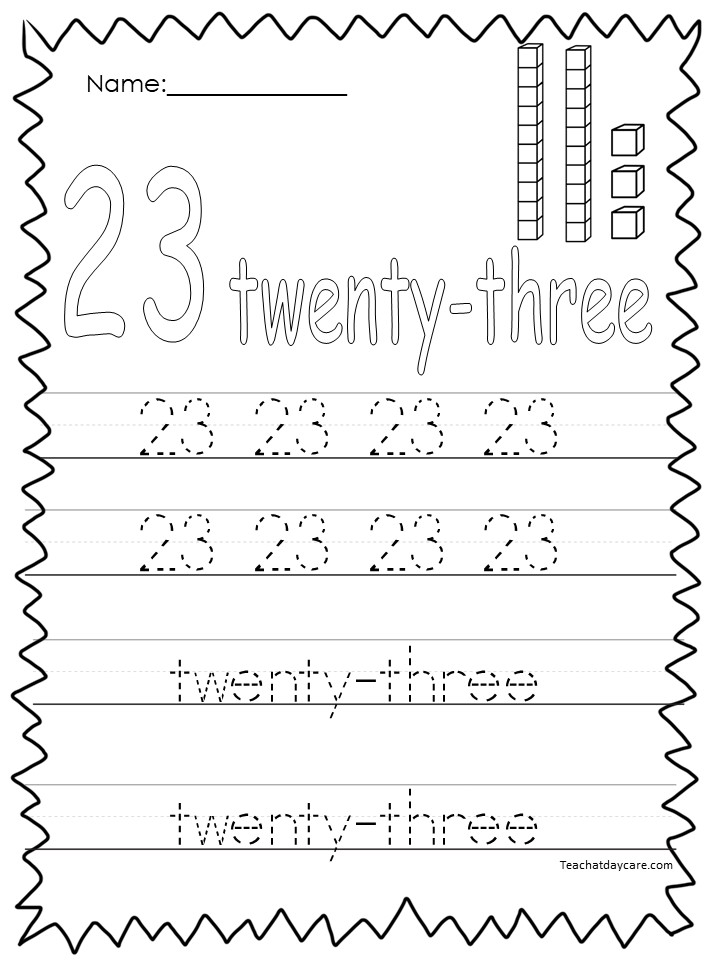10 printable numbers 21 30 tracing worksheets made by teachers