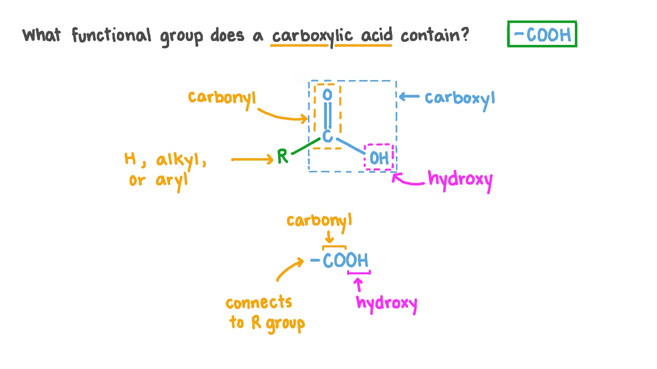 Carboxyl functional group carboxylic acids organic chemistry ocr