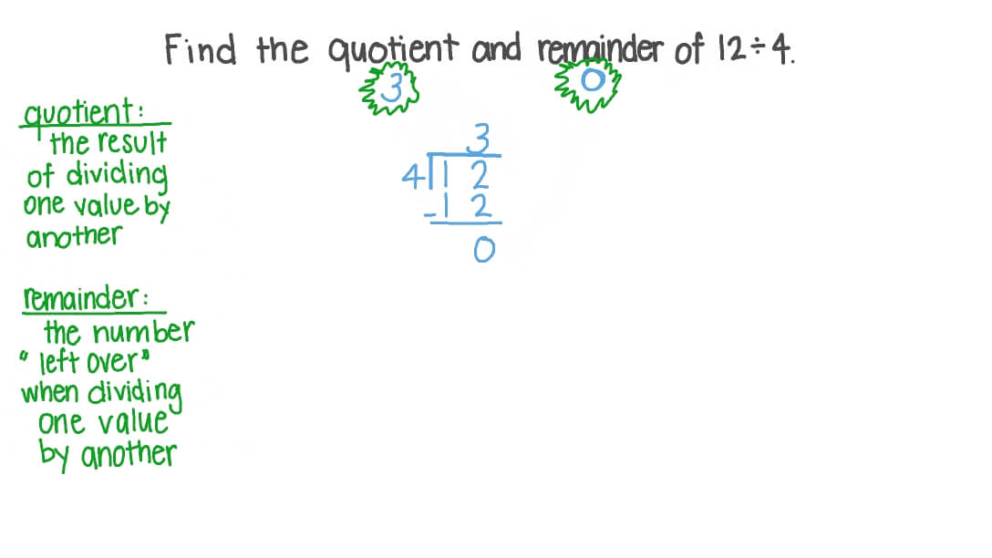 Find worksheets, games, lessons & more at education.com/resources. Question Video Finding The Quotient And Remainder Of A Division Expression Nagwa